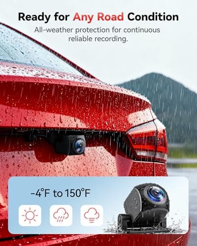 REDTIGER F7N 4K Dual Dash Cam, 5.8GHz WiFi-20 MB/s Fast Transfer, 64GB Card, Front 4K/2.5K and Rear 1080P Dash Camera for Cars with 3.18'' Screen, Precise GPS, Parking Monitor, Support 256GB Max 6