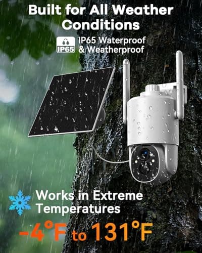 Thybro 4G LTE No WiFi Outdoor Surveillance Camera - Solar Powered, HD 2K, Motion Detection, 360° PTZ, Night Vision, Wireless, DIY Installation for Home, Farm & Business 5