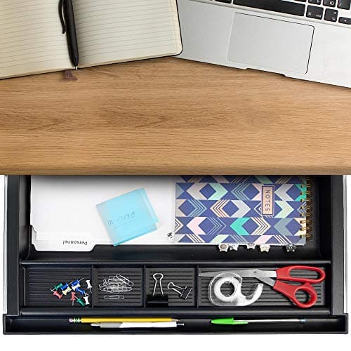 MOUNT-IT! Large Under Desk Pencil Drawer | 21.25” W, Ball Bearing Slide-Out Organizer for Office Supplies, Paper & Pencils | Fits Desks Over 1” Thick, Adjustable Extension 16.25”–28” 6