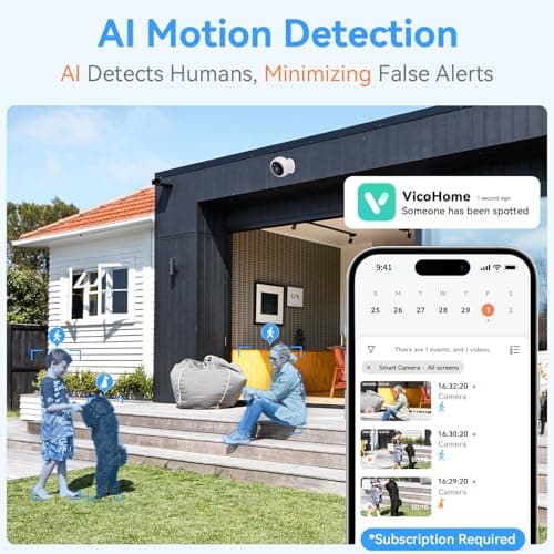 Thybro Magnetic Security Camera Wireless - 2K HD Video, AI Motion Detection, Battery Powered, Ease of Setup, 2-Way Audio,IR Color Night Vision, Waterproof, Outdoor & Indoor Surveillance 6