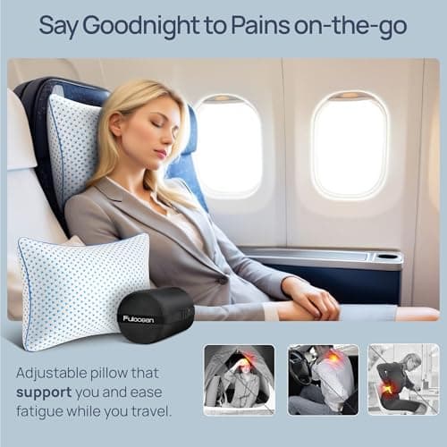 Small Cooling Memory Foam Pillow for Travel & Camping, Compressible Adjustable Pillow for Medium Firm Neck Knee Lumbar Support,Washable, Ideal Sleeping, Car, Airplane, Toddler & Backpacking, Gifts 3