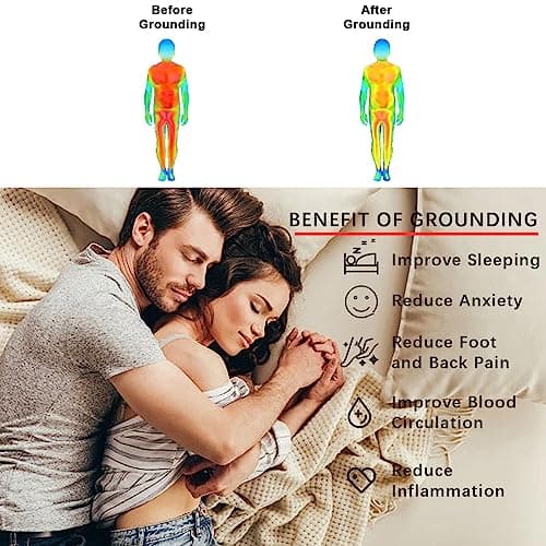 EOHELGRO Grounding Pillowcase Queen Size, with Sliver Fiber for Better Sleep, Pain Relief, Inflammation (Gray, 20"x 30") 6