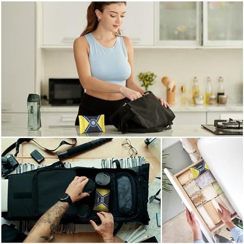 Zarpax 4.4 oz/125g Rechargeable Desiccant Packs Dehumidifier Bag - 4 Pack - Moisture Absorbers For Safes, Car, Bathroom, Storage - Moisture Remover Eliminates Humidity - Reusable Desiccant Bags 7