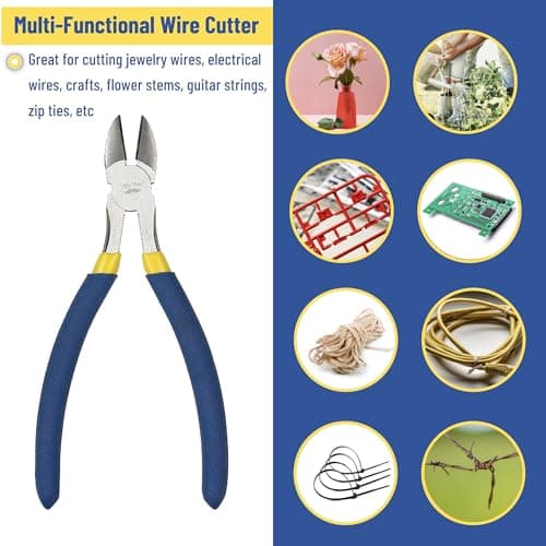 Mr. Pen - 6 Inch Diagonal & Flush Cutting Pliers with Side, Wire & Floral Cutters 5