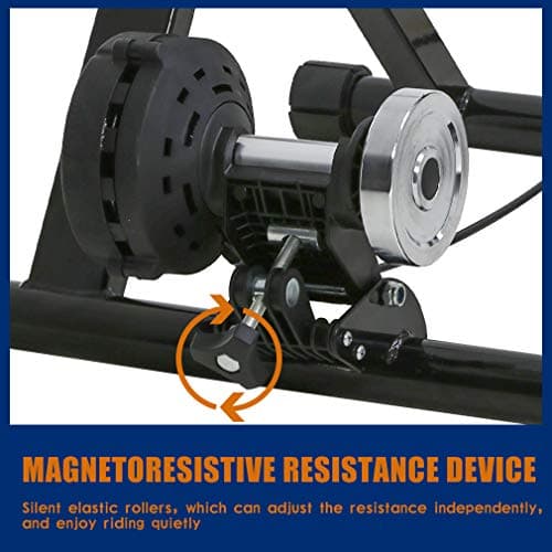 FDW Magnetic Bike Trainer Stand for Indoor Riding, Steel Bicycle Exercise Training Stand with Noise Reduction Wheel,Stationary Bike Resistance Trainer for Road & Mountain Bikes 5
