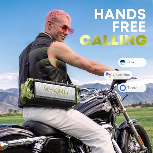 Portable Speakers Bluetooth Wireless, 90W Max Loud Outdoor Speaker with 50W Deep Bass, Boombox Sound, IPX6 Waterproof, 40H, EQ, Dual Pairing, Subwoofer *2, TF, Large Speaker for Beach/Garage/Jobsite 8