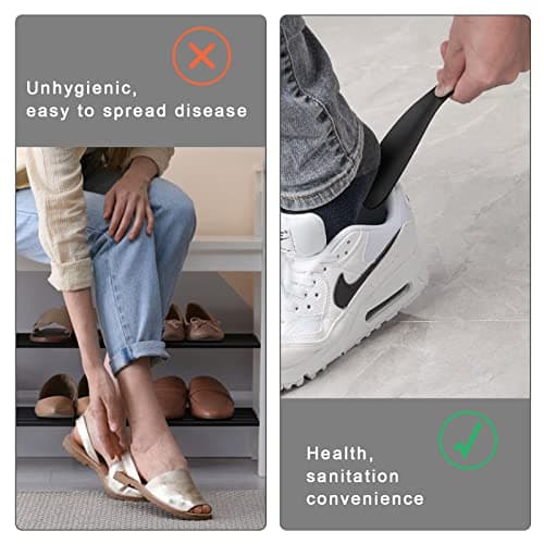 BOOMIBOO 2 Pack Metal Shoe Horns - Sturdy 7.5 Inch Shoe Helper with Ergonomic Handle, Travel Friendly Shoe Horns for Men and Women 6