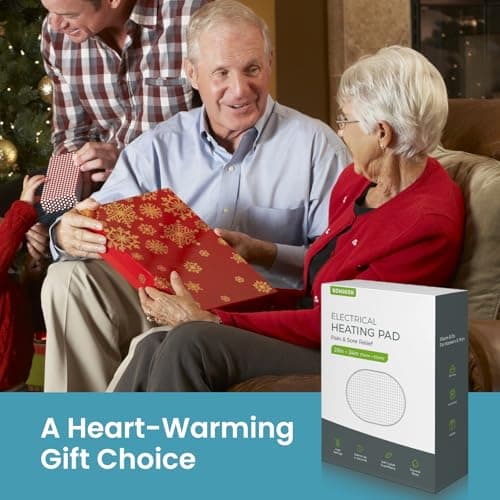 NOWWISH Heating Pad for Period Cramps, Portable Electric Heated Blanket for Back, Shoulder, Lap, Knee, Deeper Pain Relief, Oval, Grey, 29"*24" 8