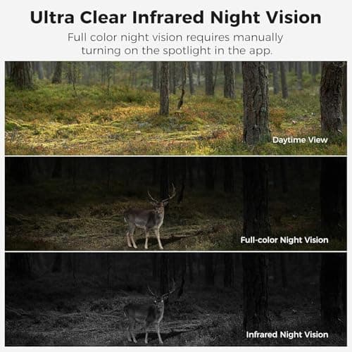 Hiseeu 4G LTE Cellular Security Camera Solar Powered, No WiFi Security Cameras Wireless Outdoor, PIR Motion, 2 Way Talk, 360° PTZ, 2K Color Night Vision, 64G SD & SIM Card Included 7