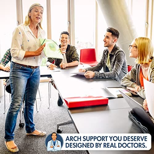 Dr. Frederick’s Original Arch Support Gel Inserts - 6 ct - 1.1 cm High Arch Support for Plantar Fasciitis, Flat Feet & PES Cavus - Peel & Stick Reusable Insoles for Men & Women - Fits All Shoe Types 5