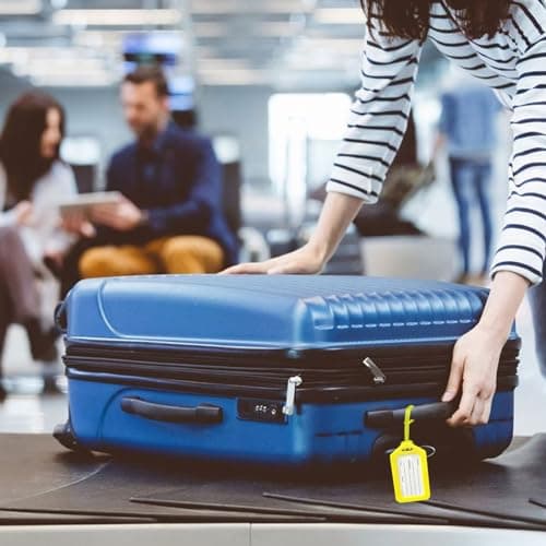 Luggage Tags for Suitcases: 6 Pack Travel Tags for Luggage, Bright Luggage Bag Tags with Waterproof Film Name Tags for Kids Adults Travel Accessories Must Haves - Bag Tags for Backpacks 6