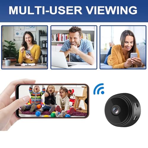 senri 3 Pack Mini Security Camera, 1080P HD WiFi Home Indoor Outdoor Camera for Baby/Pet/Nanny, IP Camera Remote Viewing for Security with iOS,Android Phone APP(Video Only) 6