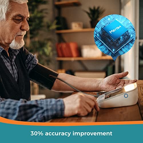 Meraw Blood Pressure Monitor Home Use, Blood Pressure Cuff Digital Arm, Blood Pressure Monitor Automatic Cuff 8.7-16.5" Bluetooth App Tracking Irregular Heartbeat Monitoring FSA/HSA Eligible White 5