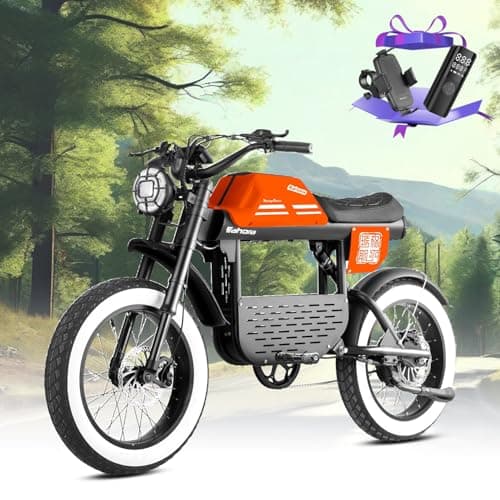 eAhora 2000W Electric Bike - Adults 36MPH Ebike 48V 30Ah Long Range Electric Dirt Bike, 20" Fat Tire Electric Mountain Bike Full Suspension Electric Motorcycle for Off Road