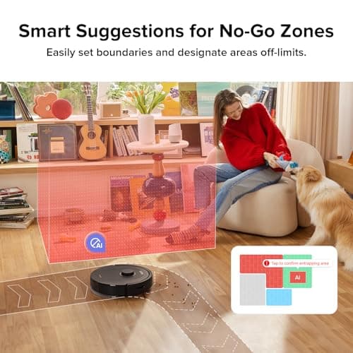 roborock Q5 Pro Robot Vacuum and Mop Combo, 5500Pa Powerful Suction, DuoRoller Brush, LiDAR Navigation, 3D Mapping, Robotic Cleaner for Dirt, Floors, Pet Hair, 240min Runtime, Smart No-Go Zone, Black 6