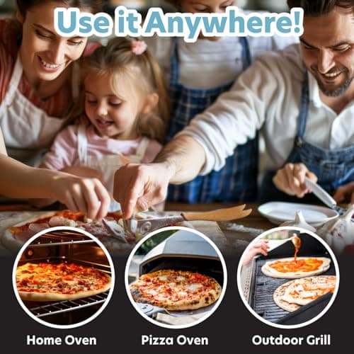CucinaPro Pizza Stone for Oven, Grill or BBQ- Extra Thick 5/8" Cordierite Rectangular Baking Stone for Better Cooking- 16" x 14" Pan- Holds High Temp For Crispy Crust- Kitchen Tool Essential Must Have 5