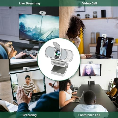 XPCAM USB C Webcam 1080p Computer Camera with Mic, Pro Streaming Web Camera for Mac Desktop Laptop, USB Web Cam Cover and Stand for PC Meeting Twitch Zoom 7