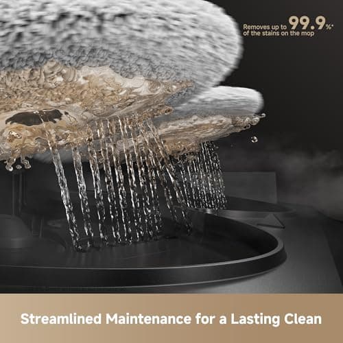 Mova V50 Ultra Complete Robot Vacuum and Mop Self-Cleaning, 24,000 Pa Suction, Liftable Navigation with Obstacle Overcoming and Warm Water Mopping with DuoSolution System Designed for Pets, Black 8