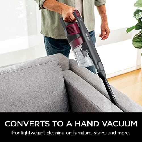 Shark IZ163H Pet Plus Cordless Stick Vacuum with Self-Cleaning Brushroll and HEPA Filter, Lightweight Deep Cleaning Vacuum for Carpet and Hard Floors, Folds for Easy Storage, 40-min Runtime, Raspberry 6