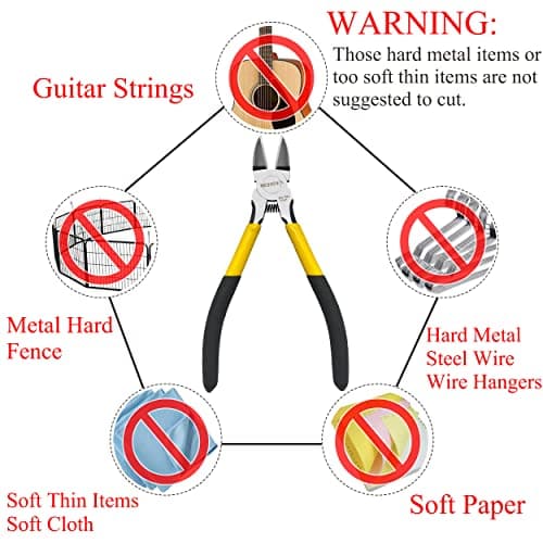 BOOSDEN 5 inch Flush Cutter, Dikes Wire Cutter for Crafting Electrical Jewelry Making, Ultra Sharp Wire Clippers 9