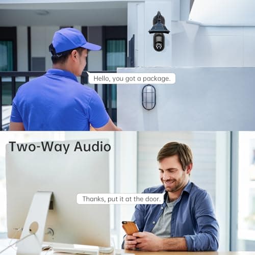 WESECUU Light Bulb Security Camera -5G& 2.4GHz WiFi 2K Security Cameras Wireless Outdoor Motion Detection and Alarm,Two-Way Talk,Color Night Vision,Human Detection, Bulb Camera Compatible with Alexa 5