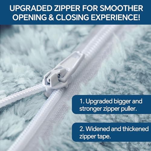 BEDELITE Travel Blanket with Bag, Ultra-Soft Jacquard Fleece Blanket with Luggage Sleeve & Backpack Clip, Airplane Blanket Travel Essentials, Blue 8