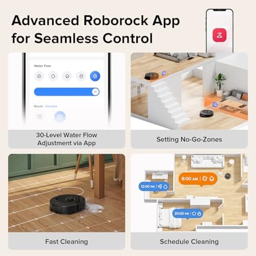 roborock Q8 Max Robot Vacuum and Mop Cleaner, DuoRoller Brush, 5500Pa Strong Suction, Lidar Navigation, Obstacle Avoidance, Multi-Level Mapping, Perfect for Pet Hair 7