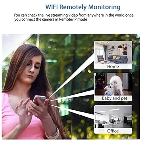Flashstar Mini WiFi Camera 1080P HD Night Vision Included Motion Detection Remote Monitoring 160° Wide Angle Micro Baby Monitor for Home Office Store Warehouse (1Pcs) 5