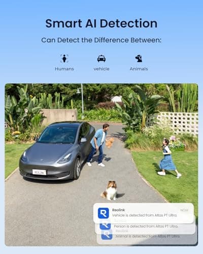 REOLINK Altas PT Ultra - 4K Security Camera Outdoor, 500 Days Battery Life, ColorX Night Vision Solar Camera Outdoor Wireless, 360° Pan Tilt Auto Tracking, Dual-Band Wi-Fi 6, Smart Detection 6