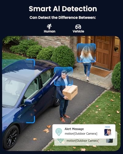 VIZIUUY AOV Security Camera, 24H Continuous Recording Security Cameras Wireless Outdoor, WiFi 6, 2K Solar-Powered Cameras for Home Security, 360° PTZ, Auto Tracking, 512G Local Storage(Not Include) 9