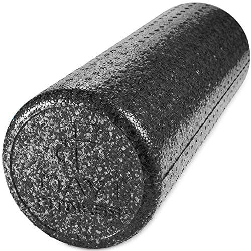 Day 1 Fitness High Density Muscle Foam Rollers - Sports Massage Rollers for Stretching, Physical Therapy, Deep Tissue, Myofascial Release - Ideal for Exercise and Pain Relief - Solid Black, 12"