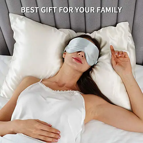 Vividomm 22 Momme 6A Grade Mulberry Silk Pillow Case Both Sides 100% Natural Pure Silk PillowCover/Sham for Hair and Skin Envelope/Tucking Closure Standar Queen King (White, Standard-1 Pack) 6