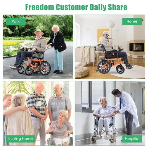 Heavy-Duty Electric Wheelchair Supporting 400 Lbs - Durable Electric Wheelchair with Foldable Frame, 20 Mile Range, Fast Charge for Seniors and Adults on Trips 7