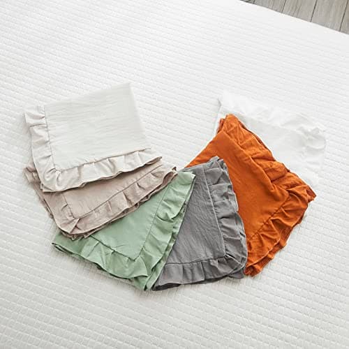 Boho White Body Pillowcase 20x54in - Ruffled Fringe Decor Sham 6