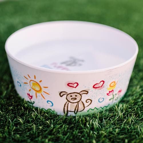 Loving Pets Dolce Moderno Ceramic Look Dog Bowl – Modern Melamine Dog Food Bowl & Dog Water Bowl – Durable, Non-Slip Pet Dish for Small & Medium Dogs – Dishwasher Safe Dog Bowl (Small, 16 oz) 7