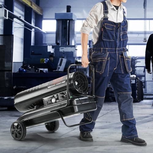 VEVOR Kerosene Forced Air Heater, 215000 BTU Portable Torpedo Diesel Space Heater with Thermostat, 13.2 Gallon Tank Energy-Efficient heavy-duty Heater, for Indoor Outdoor Use Workshop Industry 8