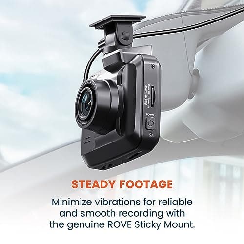 ROVE 3M Sticky Mount for R2-4K, R2-4K PRO, R2-4K Dual, and R2-4K Dual PRO Dash Cams | 1x 3M Adhesive Mount | 1x Spare 3M Sticky | 1x Electrostatic Film 5