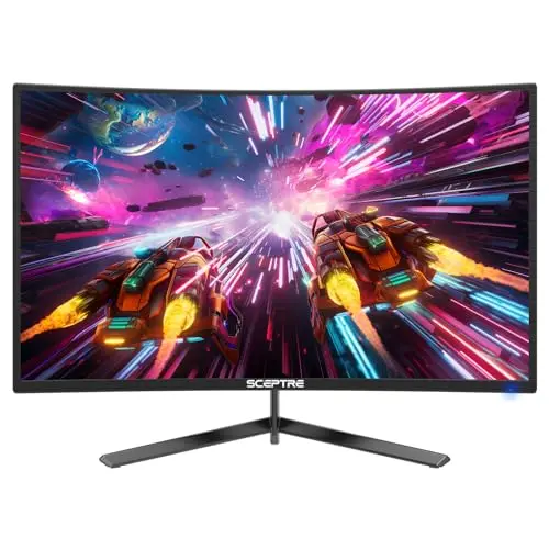Sceptre 24-inch Curved Gaming Monitor 1080p up to 180Hz DisplayPort HDMI 99% sRGB, AMD FreeSync Build-in Speakers Machine Black (C248B-FWT168) 7