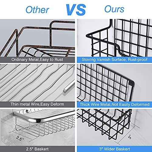 AURIKAR Spice Rack Wall Mount, Spice Organizer for Cabinet & Pantry Door, Set of 4 Hanging Spice Rack Saving Space for Kitchen, Black 8