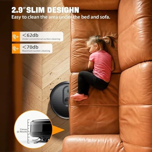 Robot Vacuum and Mop Combo, 2 in 1 Mopping Robotic Vacuum with Schedule, App/Bluetooth/Voice, Max Suction 3200Pa, Self-Charging Robot Vacuum Cleaner, Slim, Ideal for Pet Hair, Hard Floor, Carpet 7