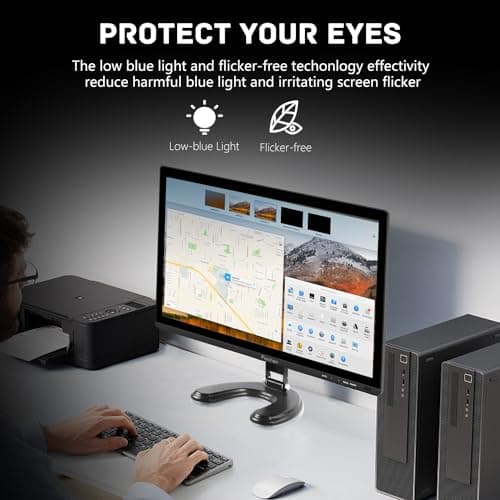 Prechen 24 Inch Touchscreen Monitor, IPS FHD 1080P Touch PC Display with HDMI & VGA & USB, 75Hz, VESA, Built-in Speakers, Computer Touch Screen for Gaming & Business 8