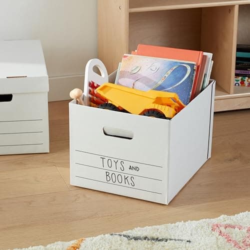 Amazon Basics Storage/Filing Boxes with Lift-Off Lid, Letter/Legal Size, Collapsible, Tape-Free Assembly, White, 16.2" L x 12.5" W x 10.5" H, 20-Pack 8