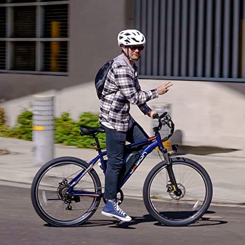 Jasion EB5 Electric Bike for Adults with Peak 1000W Brushless Motor, 40Miles 20MPH Commuting Electric Mountain Bike with 360Wh Removable Battery, 7-Speed, 26" Tires and Front Fork Suspension 9
