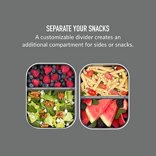 Bentgo MicroSteel Leak-Proof Lunch Box - Microwave-Safe, Oven-Safe, Bento-Style Container with Removable Divider, Airtight Lid, Sustainable Design, Odor & Stain Resistant (Stainless Steel) 5