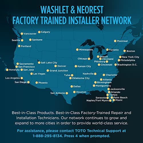 TOTO SW2043R#01 C200 Round Electronic Bidet Toilet Cleansing Water, Heated Seat, Deodorizer, Warm Air Dryer, and PREMIST, Cotton White 17