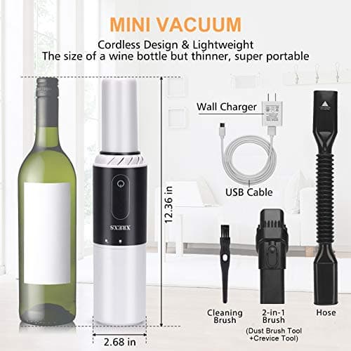XREXS Handheld Vacuum Cordless, Portable Hand Held Car Vacuum Cleaner with High Power, Rechargeable Mini Vacuum for Home Office Pet Hair Cleaning, 8000Pa Strong Suction, Lightweight and Quick Charge 6