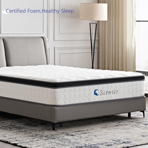 sigolit 12 Inch Queen Size Hybrid Mattress - Medium Firm, Memory Foam & Pocket Springs, Motion Isolation, Edge Support, Pressure Relief, Ships Compressed（13） 7