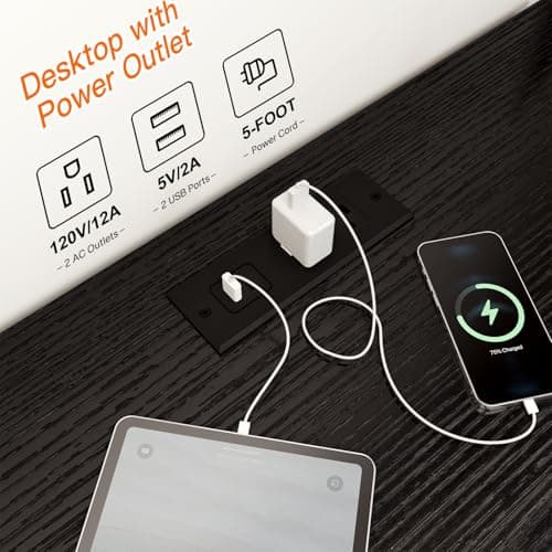 Fixwal Dresser for Bedroom TV Stand for 55 Inch TV with Charging Station and LED Light, Fabric Chest of Drawers, 8 Drawer Kids Dressers for Boys Bedroom, Living Room, Closet (Black) 7