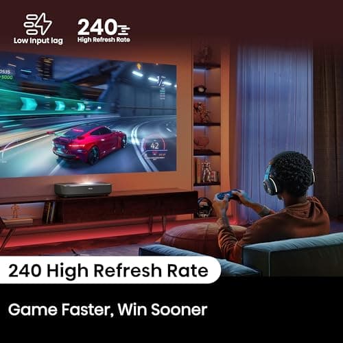 Hisense PL2, Ultra Short Throw Home Theater Laser Projector, 80” – 150”, 4K UHD, 2,700 Lumens, 3000:1 Contrast, Dolby Vision & Atmos, 3D, Google TV, WIFI 6E 13