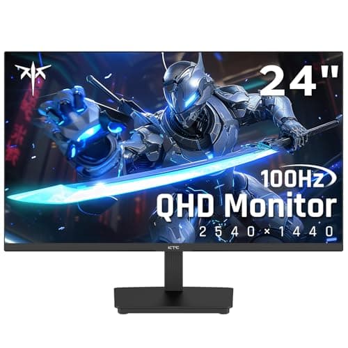 KTC 24 Inch QHD 2560x1440 IPS Computer Monitor, 100Hz Zero-Frame 2K Gaming Office Monitor, Adaptive Sync, HDR10, VESA, Tilt Adjustable, Low Blue Light, DisplayPort, HDMI, H24T27